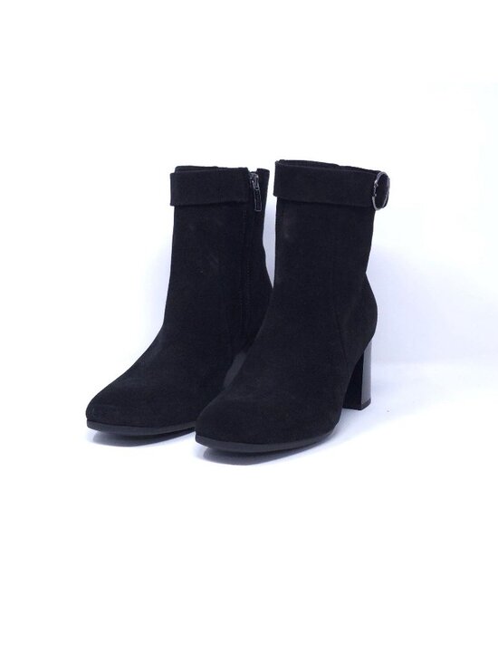 La CANADIENNE Shoes - La Canadienne Hally Black Suede Zip Booties Womens 8M Waterproof New